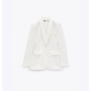 Zara white blazer with tuxedo collars (like new!)
